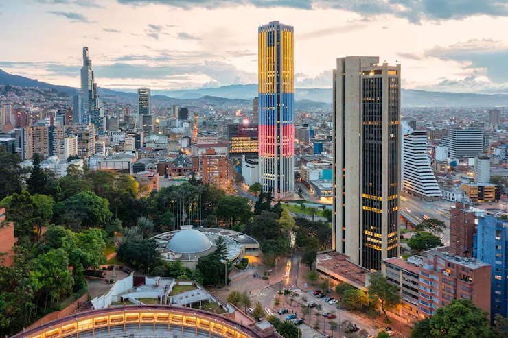 Vista aérea del centro de Bogotá